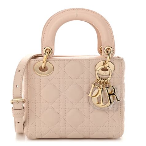 lady dior rose poudre|CHRISTIAN DIOR Lambskin Cannage Medium Lady Dior Rose .